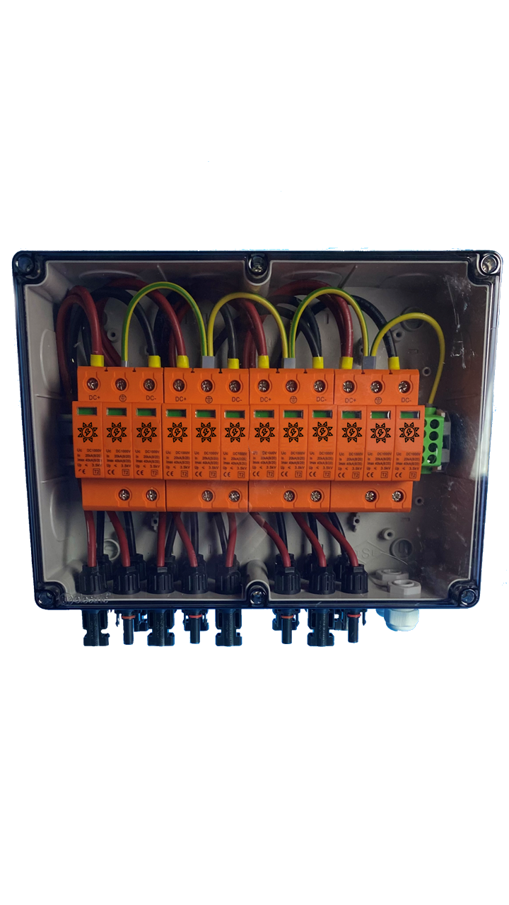 SOLAR GENERATOR-ANSCHLUSSKASTEN / DC 4-STRING / T1+T2 / T2 / MC 4-Steckvariante / ÜBERSPANNUNGSSCHUTZ