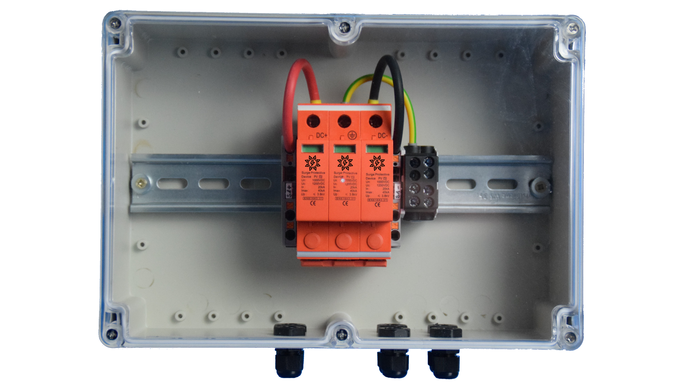 SOLAR GENERATOR-ANSCHLUSSKASTEN / DC 1-STRING / T1+T2 / T2 / PROFI-LINE / ÜBERSPANNUNGSSCHUTZ