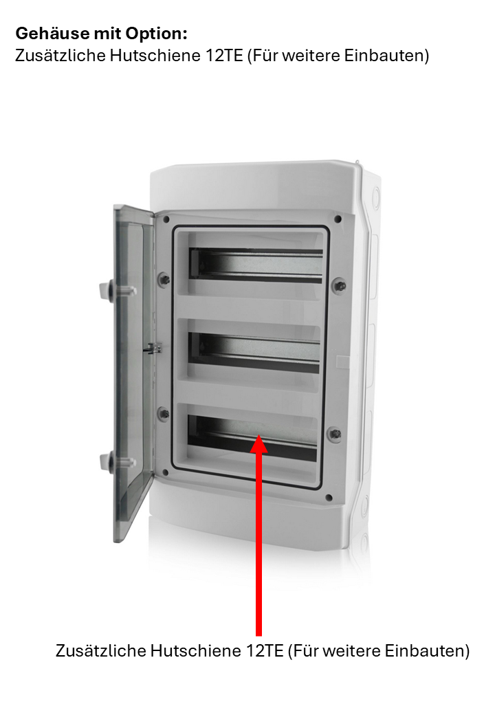 Anschlussverteiler für Wärmepumpen / Unterverteiler Wärmepumpe / Light-Series / FI-Typ B / Überspannungsschutz / §14a EnWG