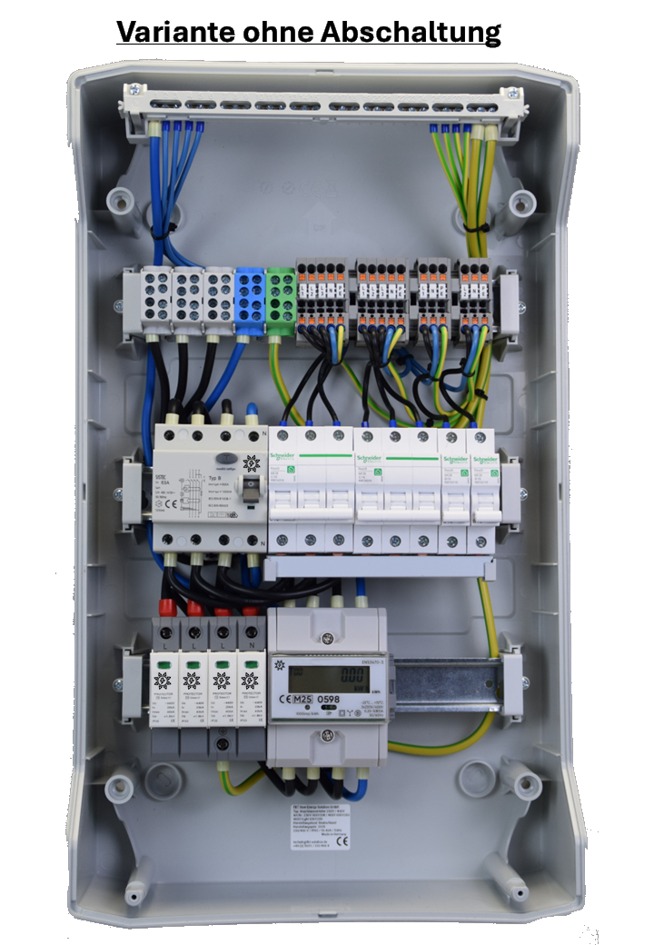 Anschlussverteiler für Wärmepumpen / Unterverteiler Wärmepumpe / MID-Series / MID-Zähler / FI-Typ B / Überspannungsschutz / §14a EnWG