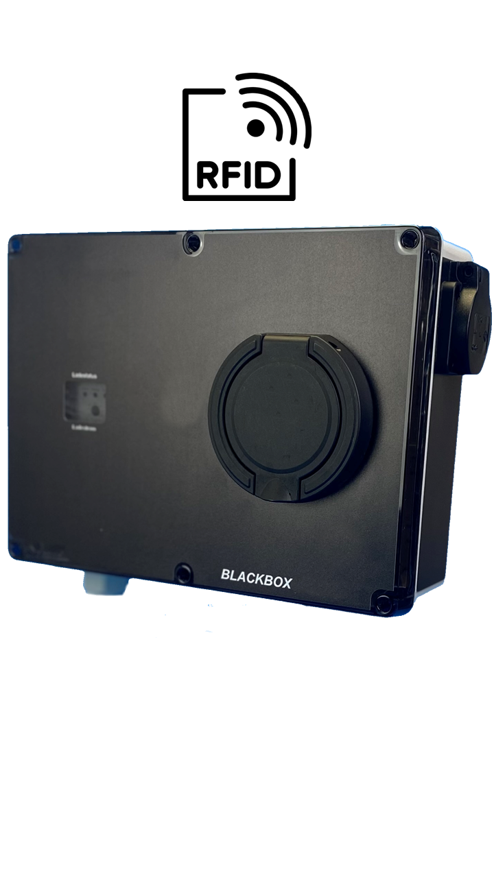 Ladestation / Wallbox 11 KW / BLACKBOX-PLUG / Typ 2 Ladedose / Mode 3 / 6mA DC Schutz / Lastmanagement / Schukosteckdose / §14a EnWG Konform