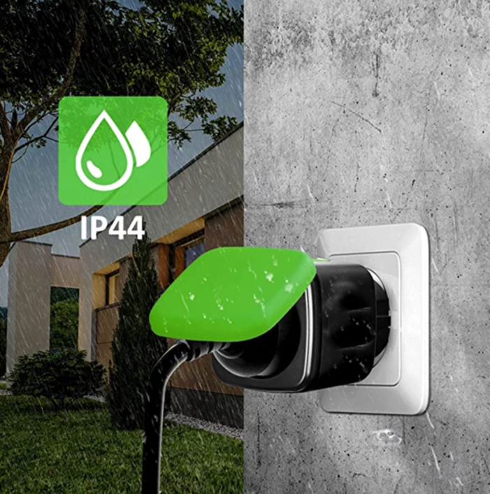 PV-WLAN Smart Steckdose für den Außenbereich IP44, für Ihr Balkonkraftwerk oder Microwechselrichter Sprachsteuerung und Zeitschaltuhr, kompatibel mit Alexa, Google Home