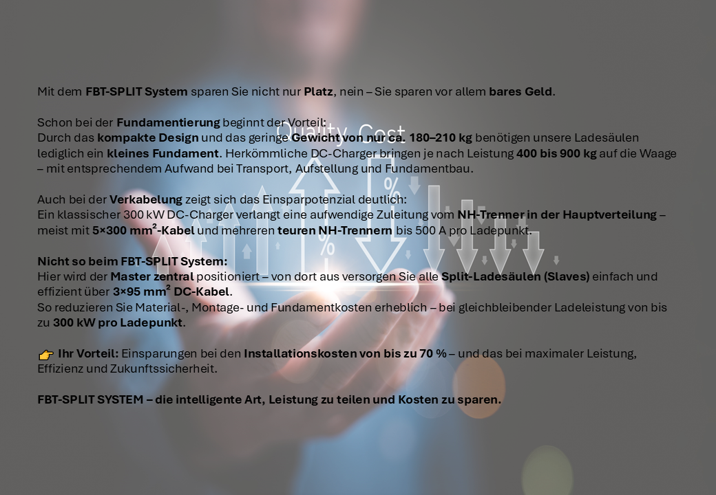 Supercharger 600 KW / DC-Split Charger 360-600 KW / Eichrechtskonform