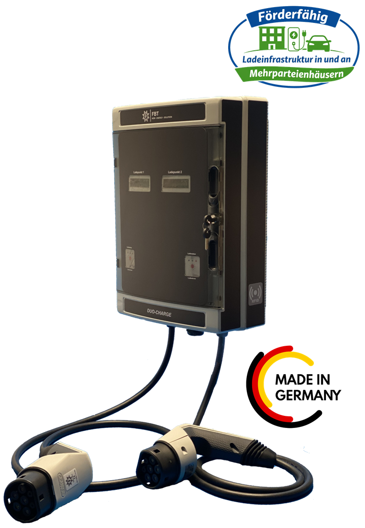 Ladestation / Intelligente Wallbox 2x11 KW / Zwei Ladepunkte / DUO-CHARGE-PILOT / "Ladeinfrastruktur in und an Mehrparteienhäusern" - Förderfähig !