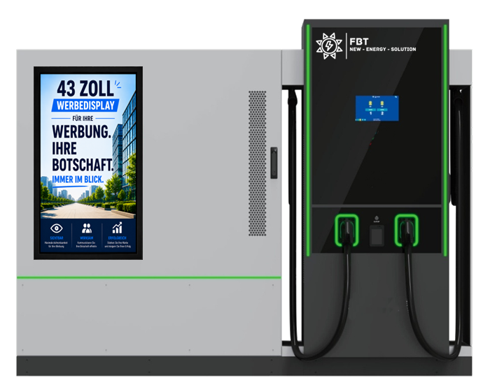 DC-Ladegerät mit Batteriespeicher 200 KW / Akkuspeicher 260 KWH / Schnellladegerät / Eichrechtskonform