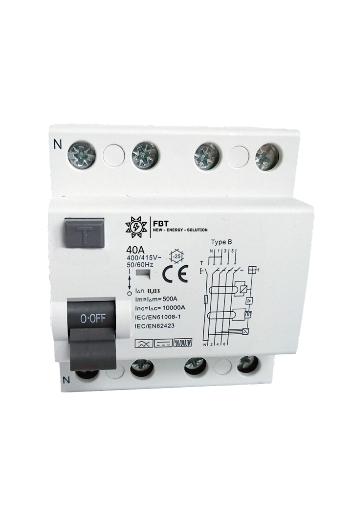 FI type B / all-current sensitive / 40A 4-pole / 0.03A / 0.3A / FI emobility