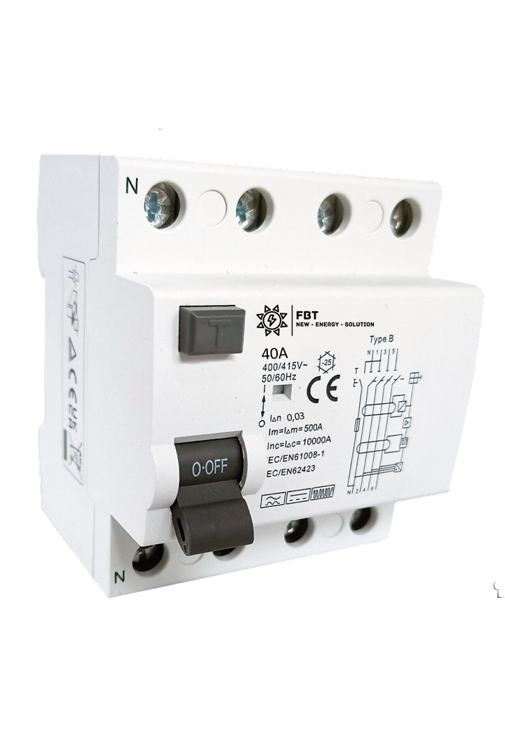 FI type B / all-current sensitive / 40A 4-pole / 0.03A / 0.3A / FI emobility