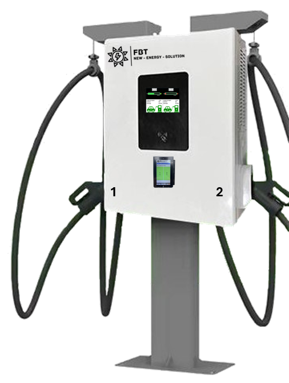 Supercharger 60 KW 2-Ladepunkte / DC Ladestation 60KW / Schnellladegerät 60KW / BLACKBOX-DC-DUO / Eichrechtskonform