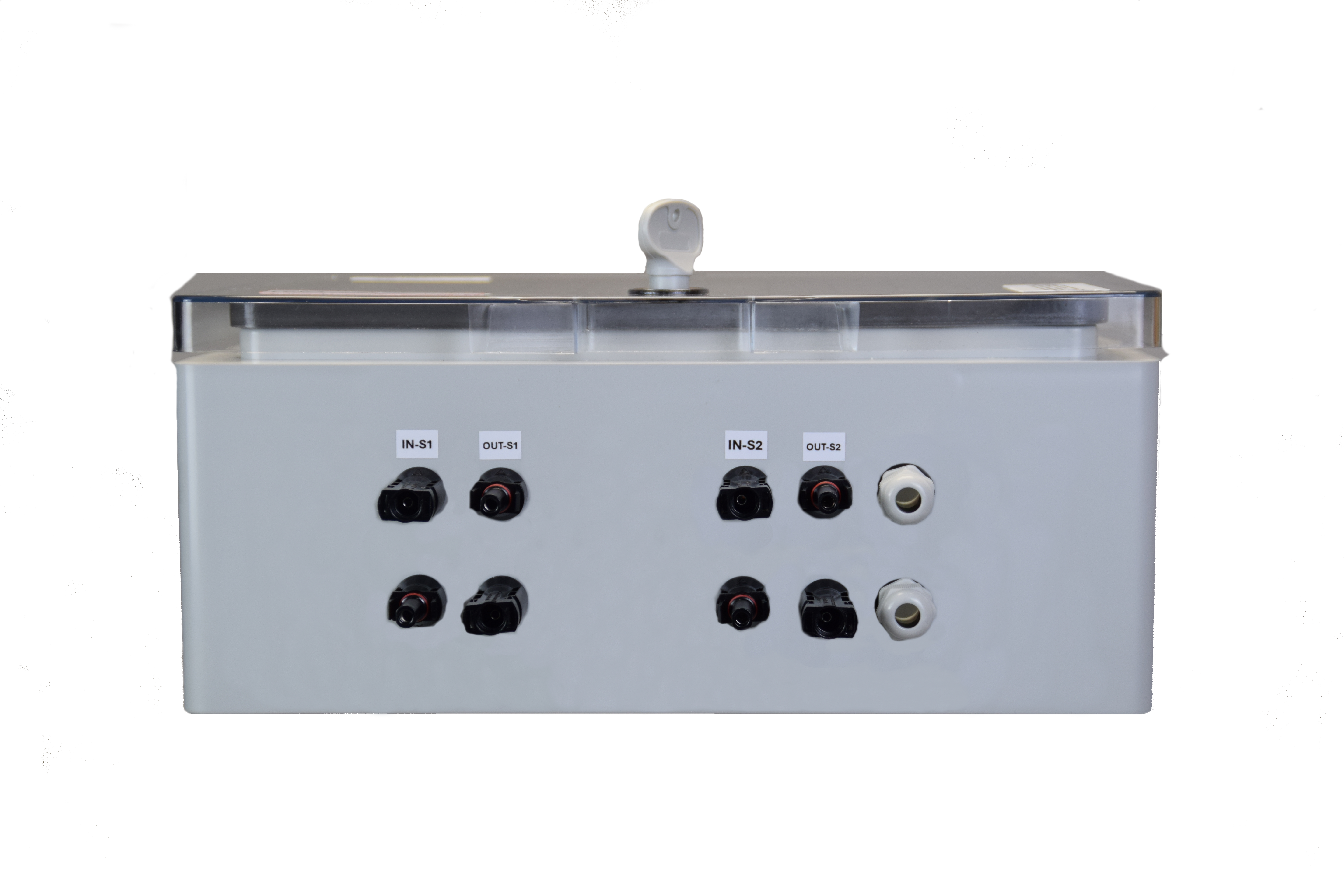 SOLAR GENERATOR-ANSCHLUSSKASTEN / DC 2-STRING / T1+T2 / T2 / MC 4-Steckvariante / Vorsicherung / ÜBERSPANNUNGSSCHUTZ