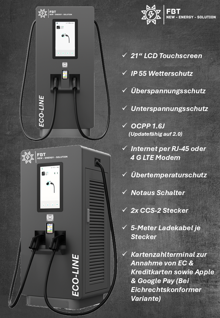 Supercharger 60-240 KW / ECO-LINE / DC Ladestation / Schnellladegerät / Eichrechtskonform