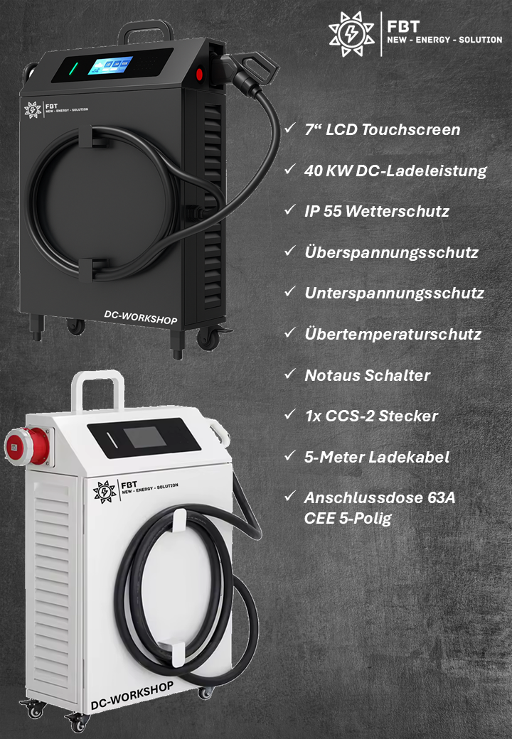 DC-WORKSHOP / Mobilersupercharger 40 KW / Schnellladegerät Mobil / Mobile Werkstatt Ladelösung