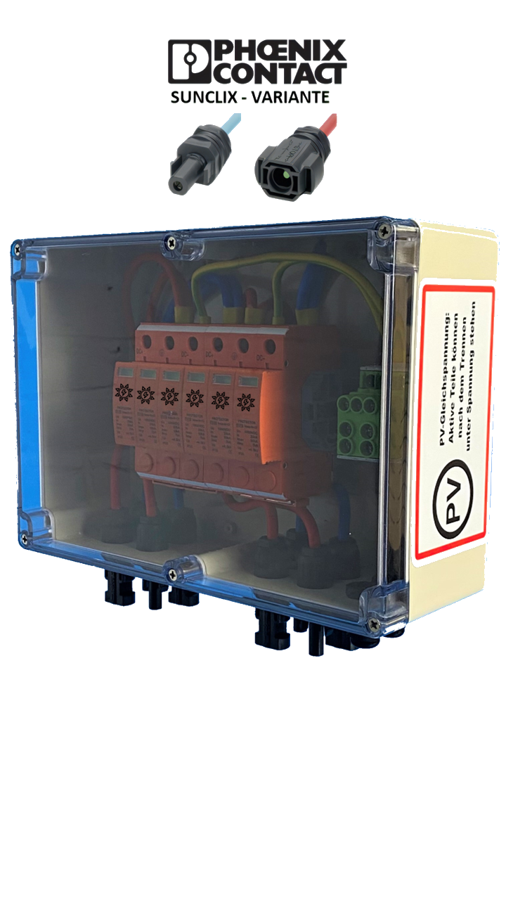 PHOENIX-CONTACT Sunclix / GAK / GENERATOR CONNECTION BOX / DC 2-STRING / T1+T2 / T2 / SURGE PROTECTION