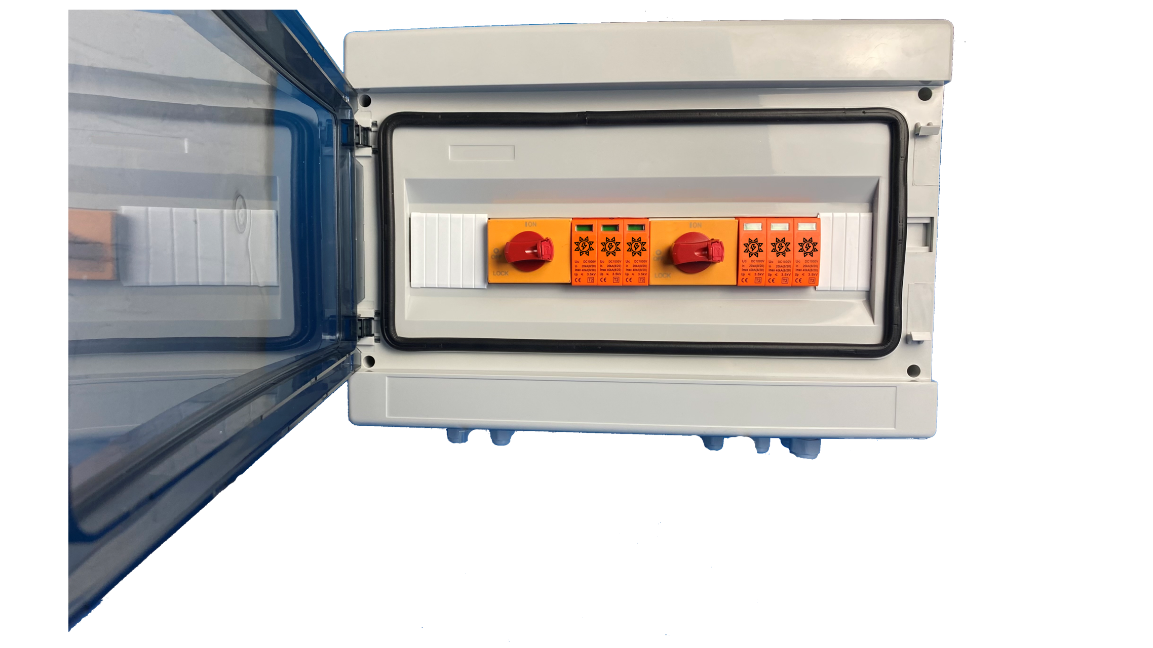 SOLAR GENERATOR CONNECTION BOX / DC 2-STRING / T1+T2 / T2 / PROFILINE / DC disconnector / 2x MPP surge protection