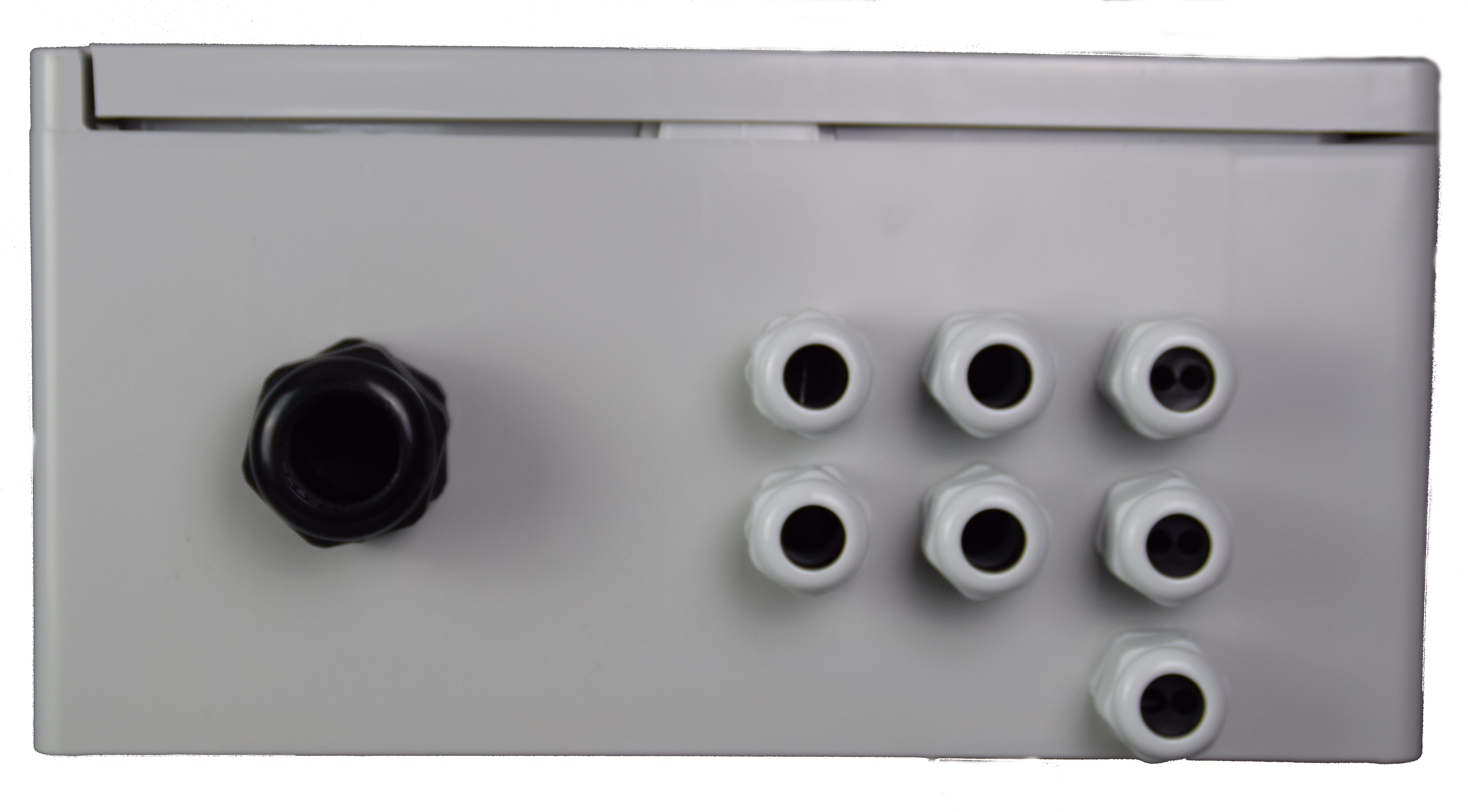 Anschlussverteiler für bis zu sechs  22 KW Wallboxen / optional mit FI Typ B -Allstromsensitiv- / DEHN Überspannungsschutz
