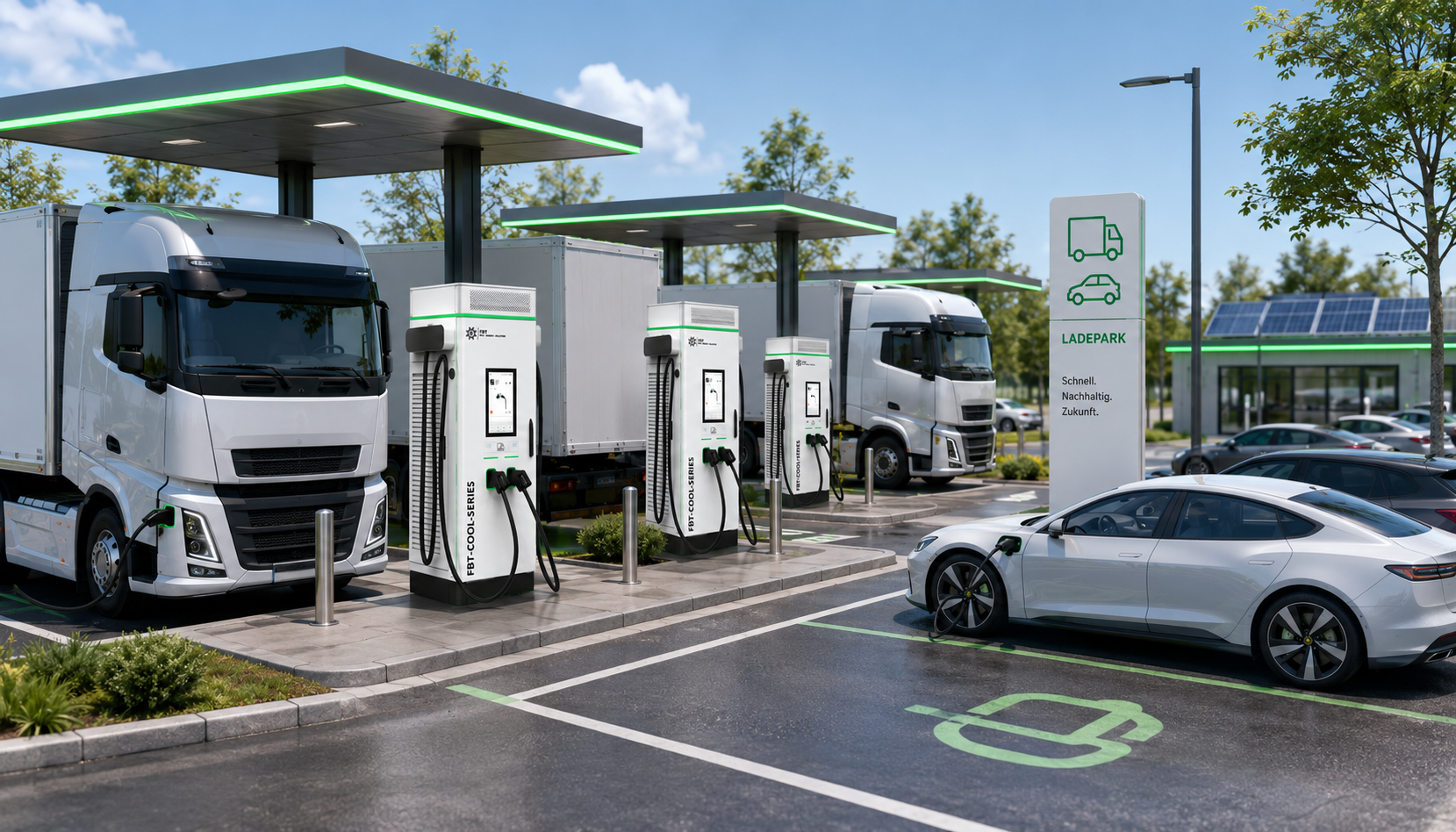 Flüssigkeitsgekühlter Supercharger 200-480 KW / DC Ladestation / Ladestation für LKW / Eichrechtskonform