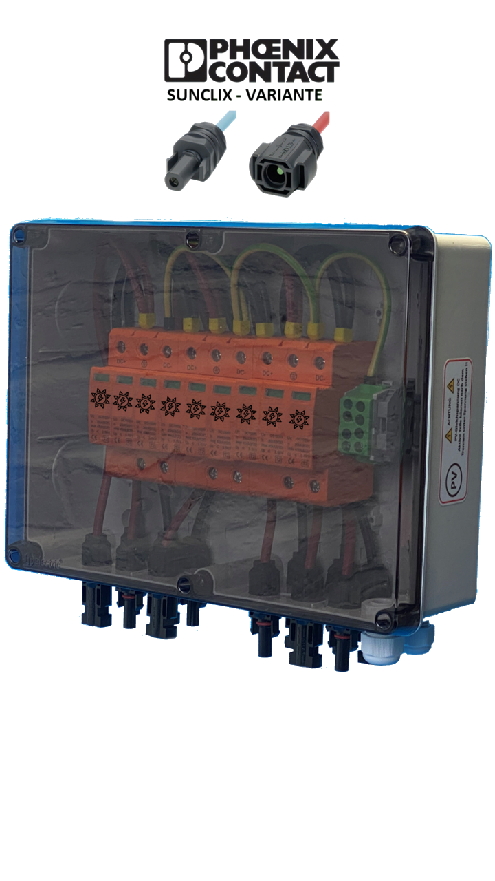 PHOENIX-CONTACT Sunclix / GAK / GENERATOR CONNECTION BOX / DC 3-STRING / T1+T2 / T2 / SURGE PROTECTION