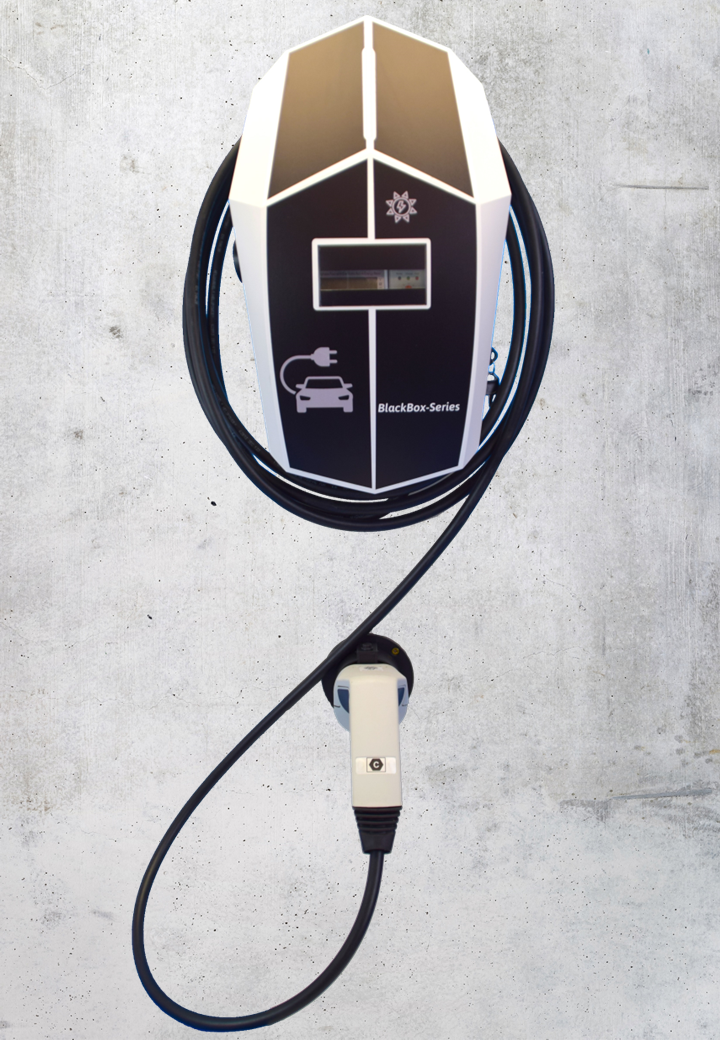 Ladestation / Wallbox 11 KW / BLACKBOX-SINGEL / Typ 2 / Mode 3 / 6mA DC Schutz / Lastmanagement / Schukosteckdose / MID-Geeichter Stromzähler / APP - Smartsteuerung / §14a EnWG Konform