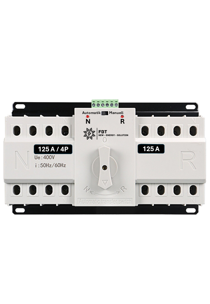 Automatischer Transferschalter 125A / ATS / ATS-Box / Notstromumschalter / Solarumschalter / 125 A / 400V / Transfer Switch