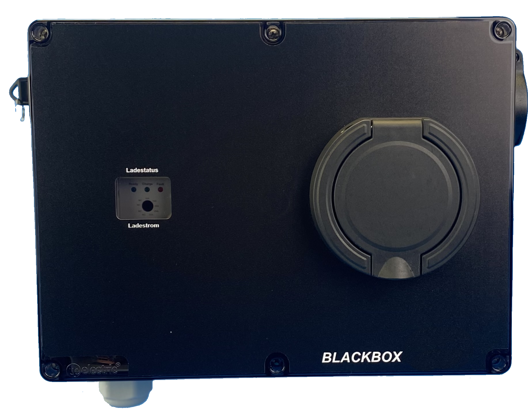 Charging station / wallbox 11 KW / BLACKBOX-PLUG / Type 2 charging socket / Mode 3 / 6mA DC protection / load management / Schuko socket