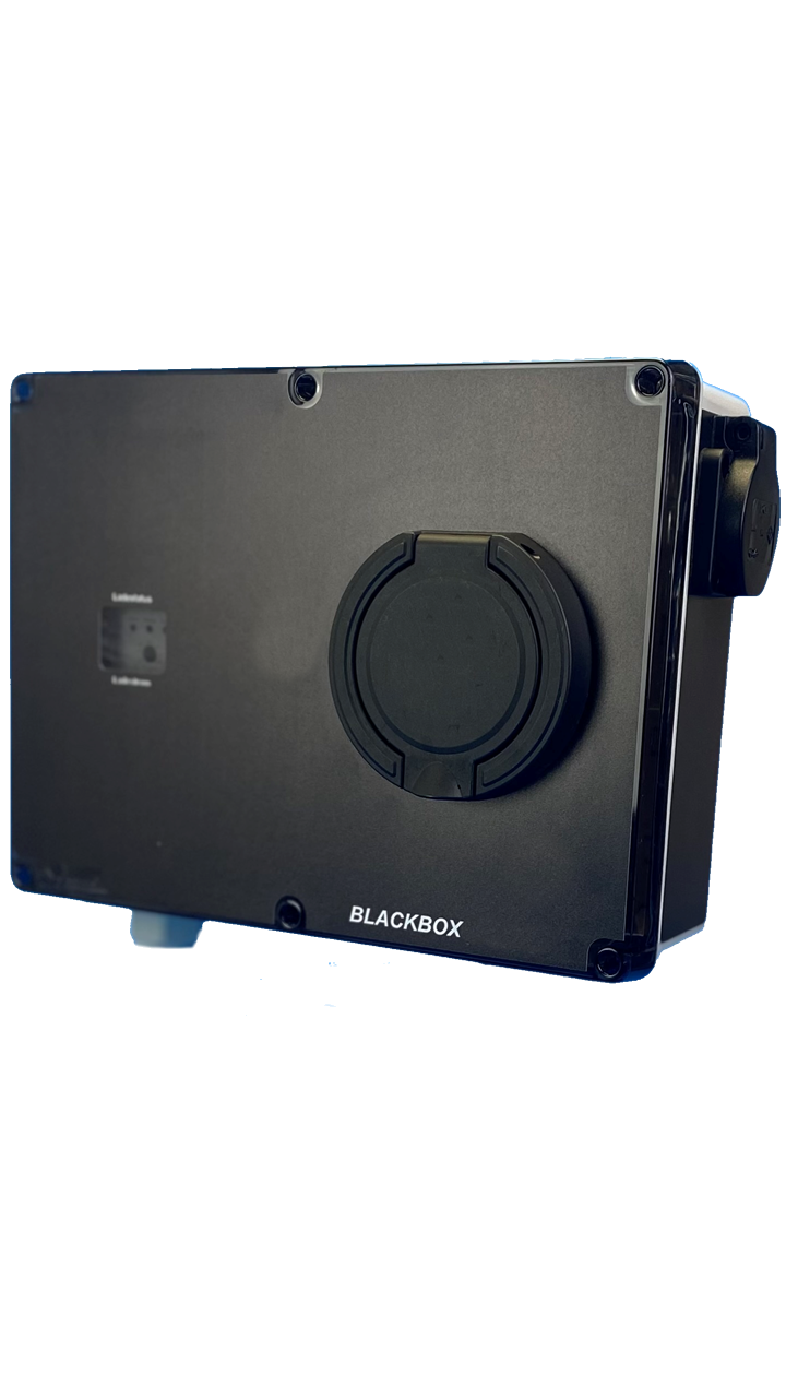 Ladestation / Wallbox 11 KW / BLACKBOX-PLUG / Typ 2 Ladedose / Mode 3 / 6mA DC Schutz / Lastmanagement / Schukosteckdose