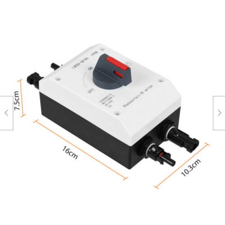 PV circuit breaker 1-string / fire department switch / solar circuit breaker / MC-4 plug-in version